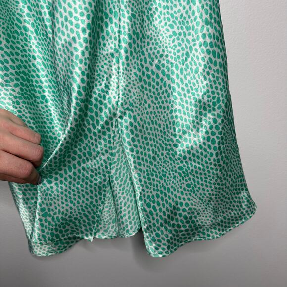 Morgan Taylor Intimates Women’s Vintage Green Printed Slip Dress‎ Size Small - Picture 9 of 9